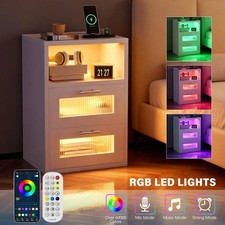 LED Bedside Table With