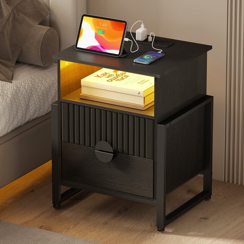 Led bedside table - led,