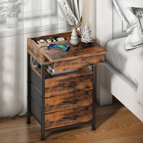 Hoobro bedside table with - bedside,