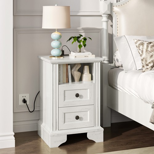 Bedside table with - with, charging