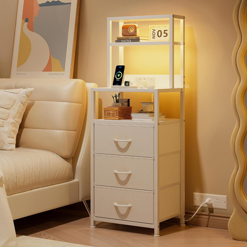 Bedside table with - bedside,