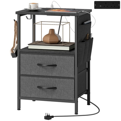 Homcom slim side table - table, with