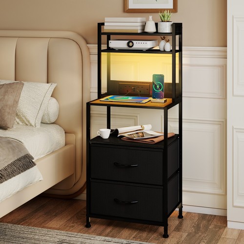 Tall bedside table led - led, lighted