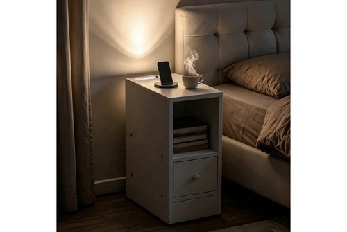 Bedside table with charging - table,