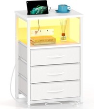 Bedside Table with LED Lights