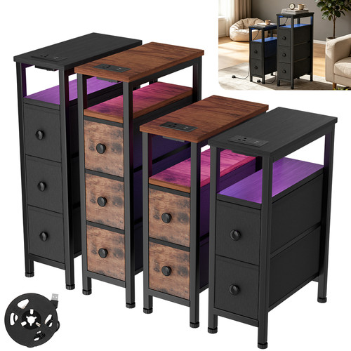 Slim bedside table with - bedside,
