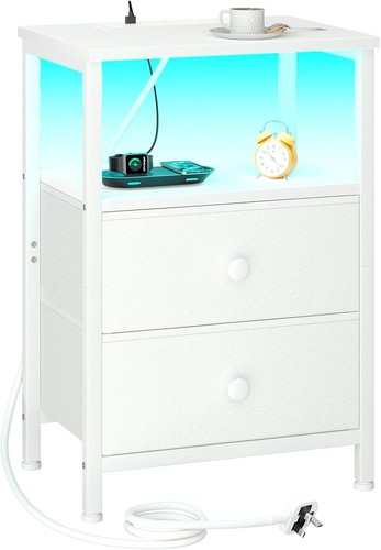 Bedside table with charging - with,