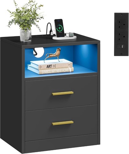Bedside table with charging - bedside,