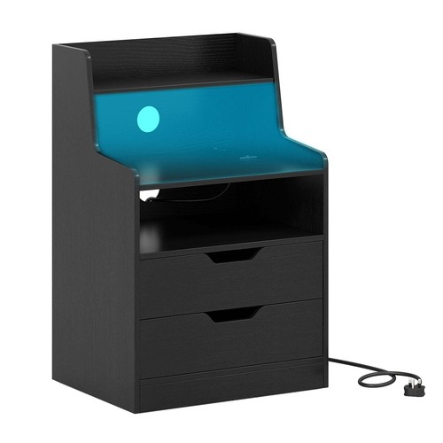 Led nightstand with charging - led,