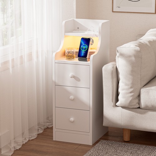 Drawers led bedside table - 3,