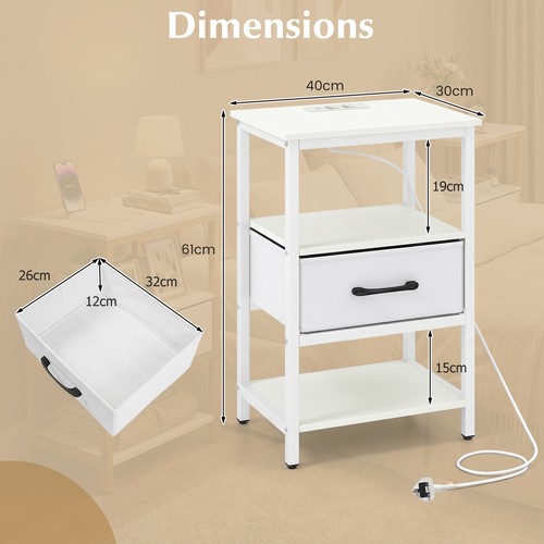 Bedroom end table with - end,