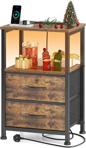 Bedside table with charging - bedside,