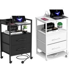 Bedside Table with Charging